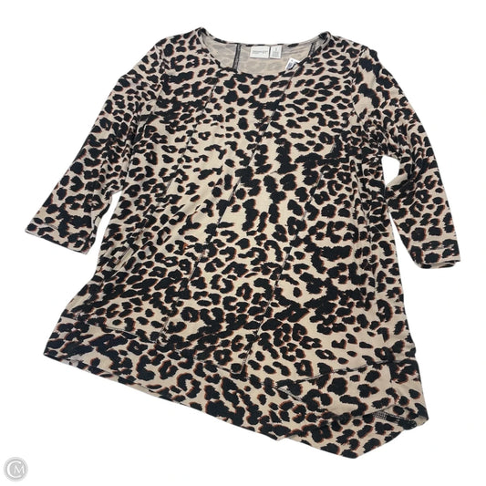 Top 3/4 Sleeve By Chicos In Animal Print, Size: M