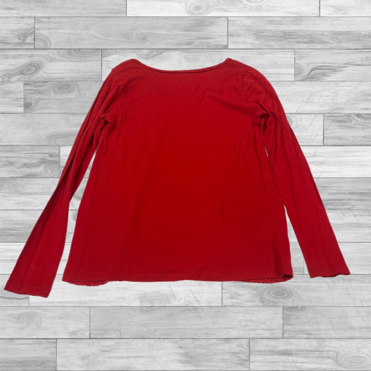 Top Long Sleeve By Loft In Red, Size: S