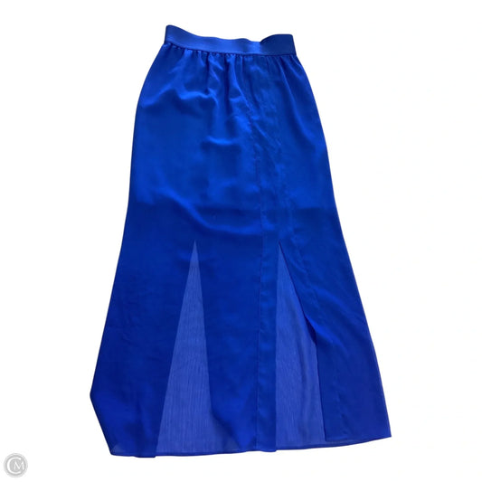 Skirt Maxi By Ann Taylor In Blue, Size: Xs