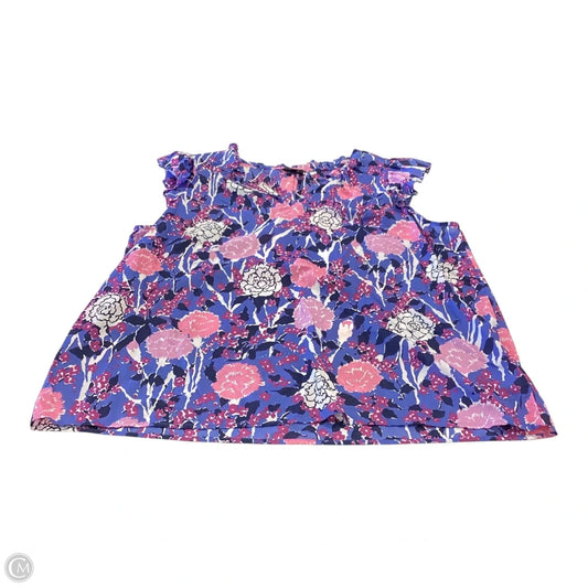 Top Short Sleeve By Talbots In Purple, Size: Xl