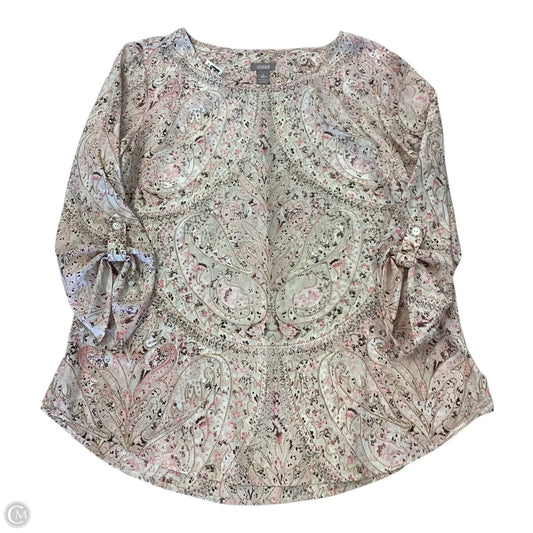 Top Long Sleeve By Chicos In Multi-colored, Size: L