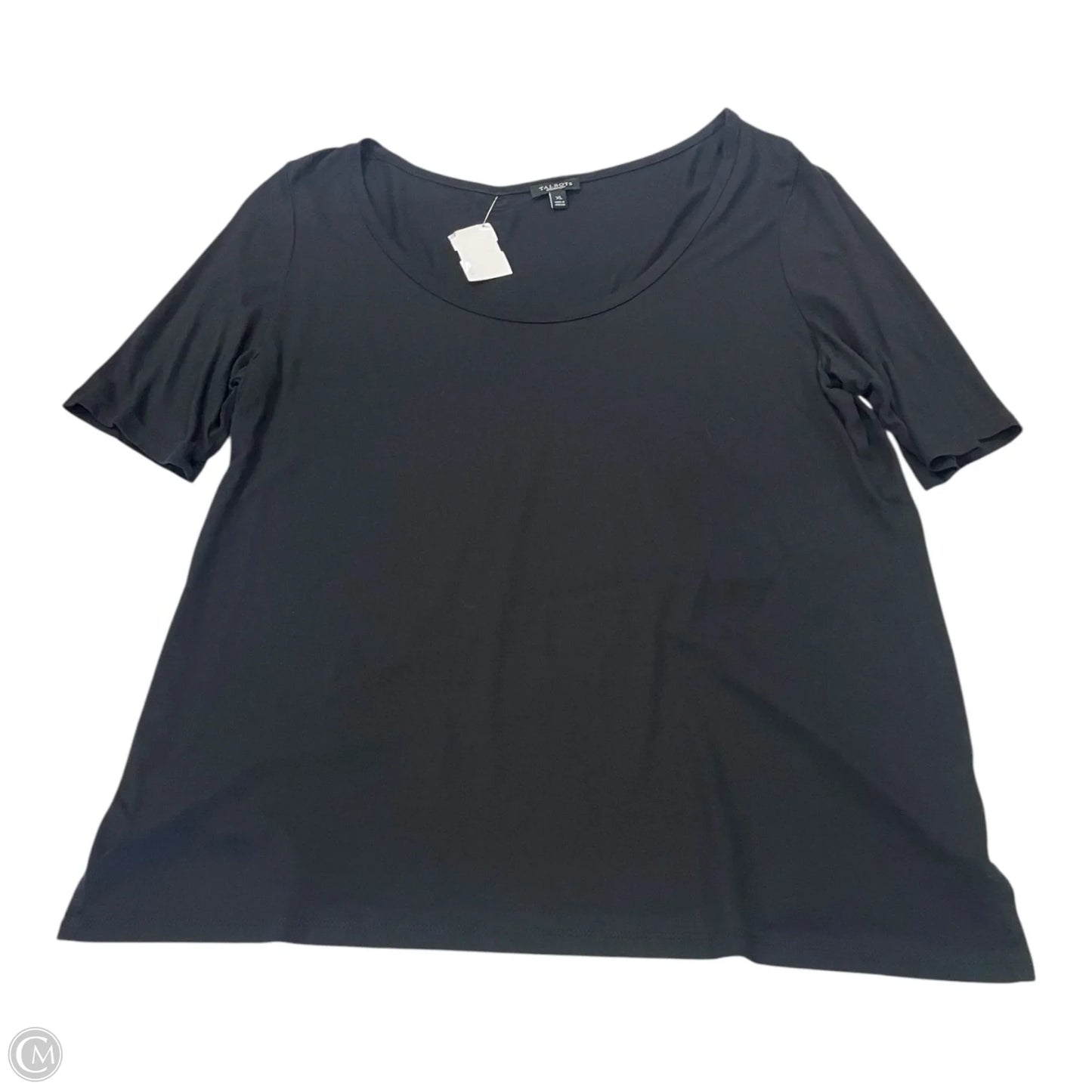 Top Short Sleeve By Talbots In Black, Size: Xl