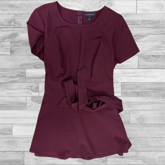 Top Short Sleeve By Lane Bryant In Maroon, Size: 16