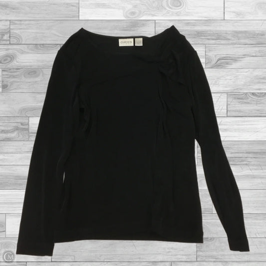 Top Long Sleeve By Chicos In Black, Size: M