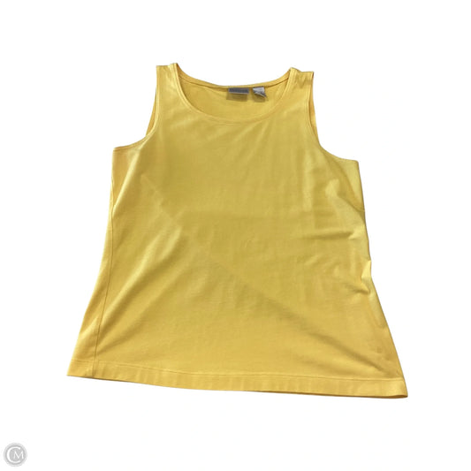 Top Sleeveless By Chicos In Yellow, Size: M