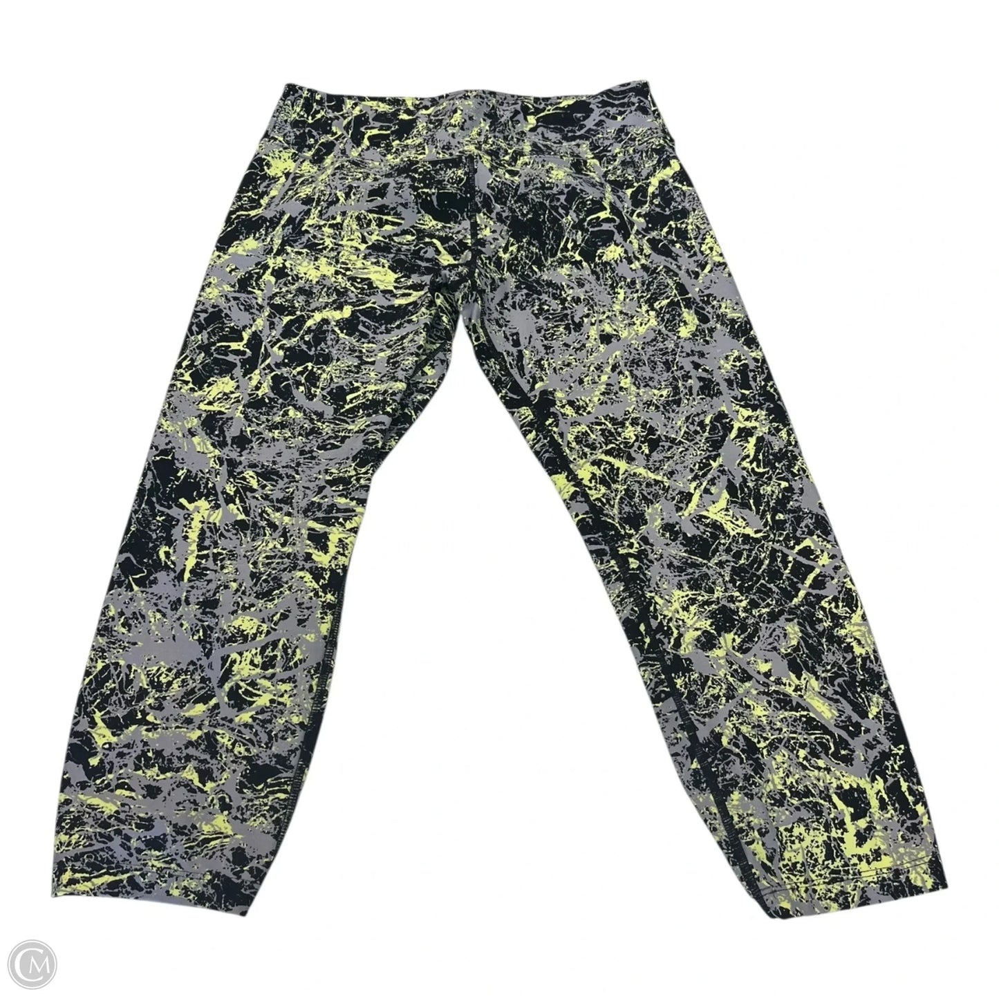 Athletic Capris By Calvin Klein Performance In Black & Green, Size: M