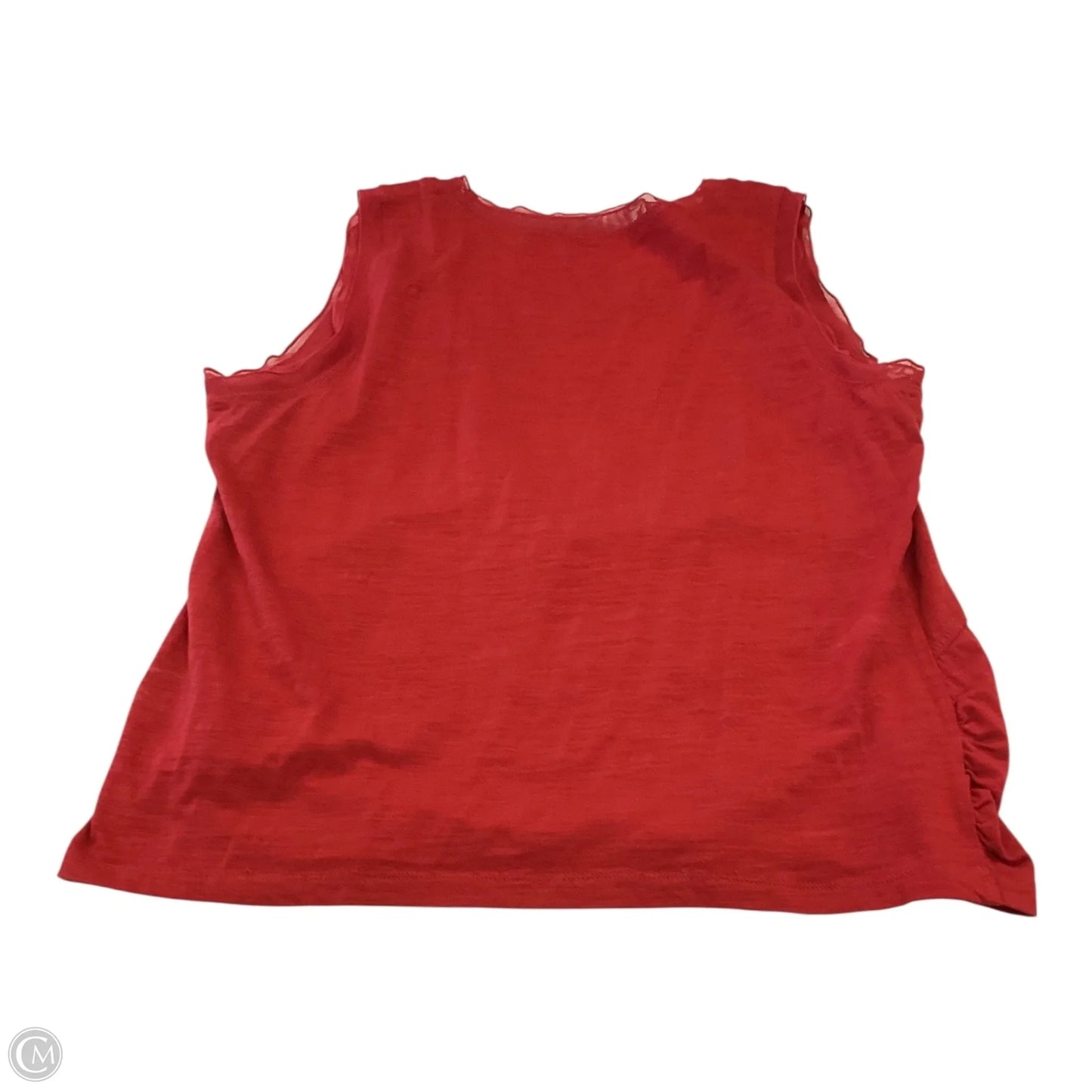 Top Sleeveless By Chicos In Red, Size: L