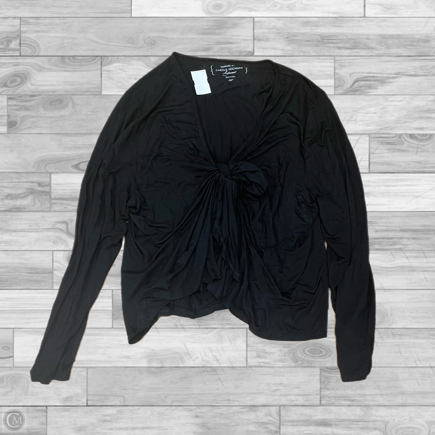 Top Long Sleeve By Carole Hochman In Black, Size: 3x