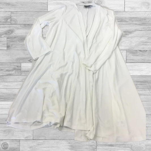 Cardigan By Nina Leonard In White, Size: 3x