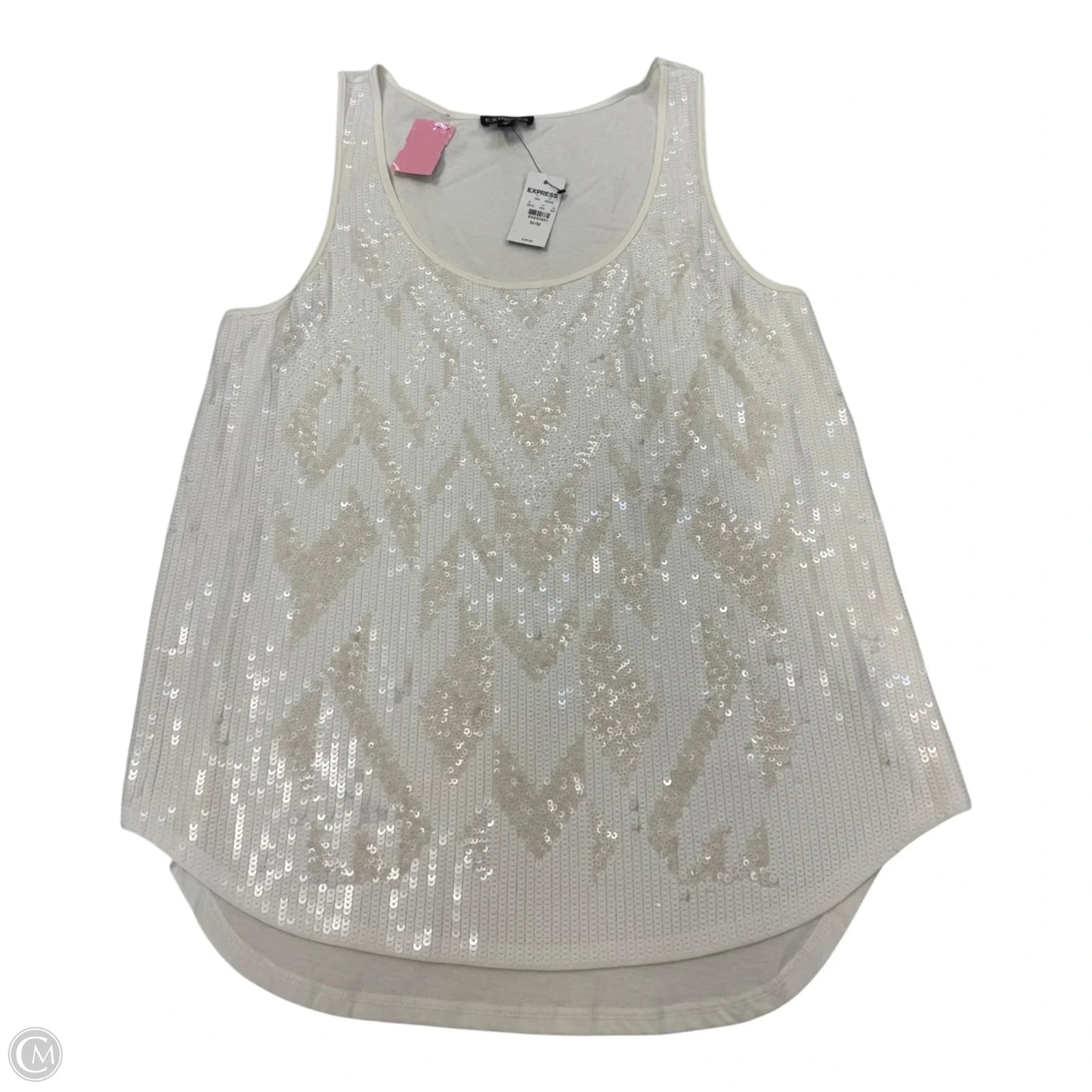 Top Sleeveless By Express In White, Size: M