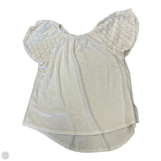 Top Short Sleeve By Old Navy In White, Size: 10