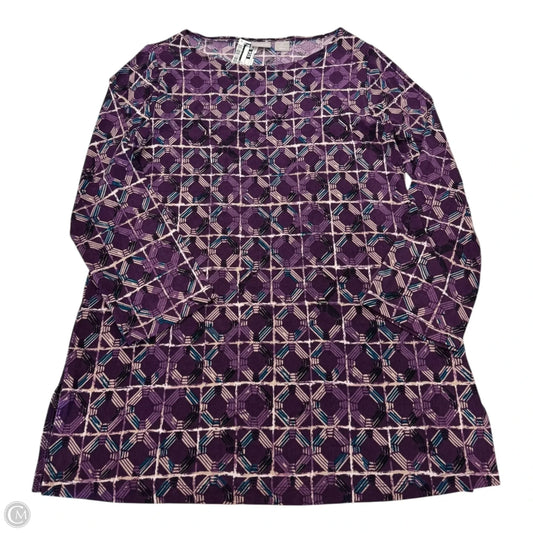 Top Long Sleeve By Chicos In Purple, Size: 0 (Small)