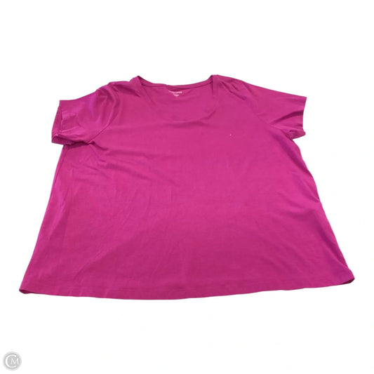 Top Short Sleeve By Eileen Fisher In Purple, Size: Xl
