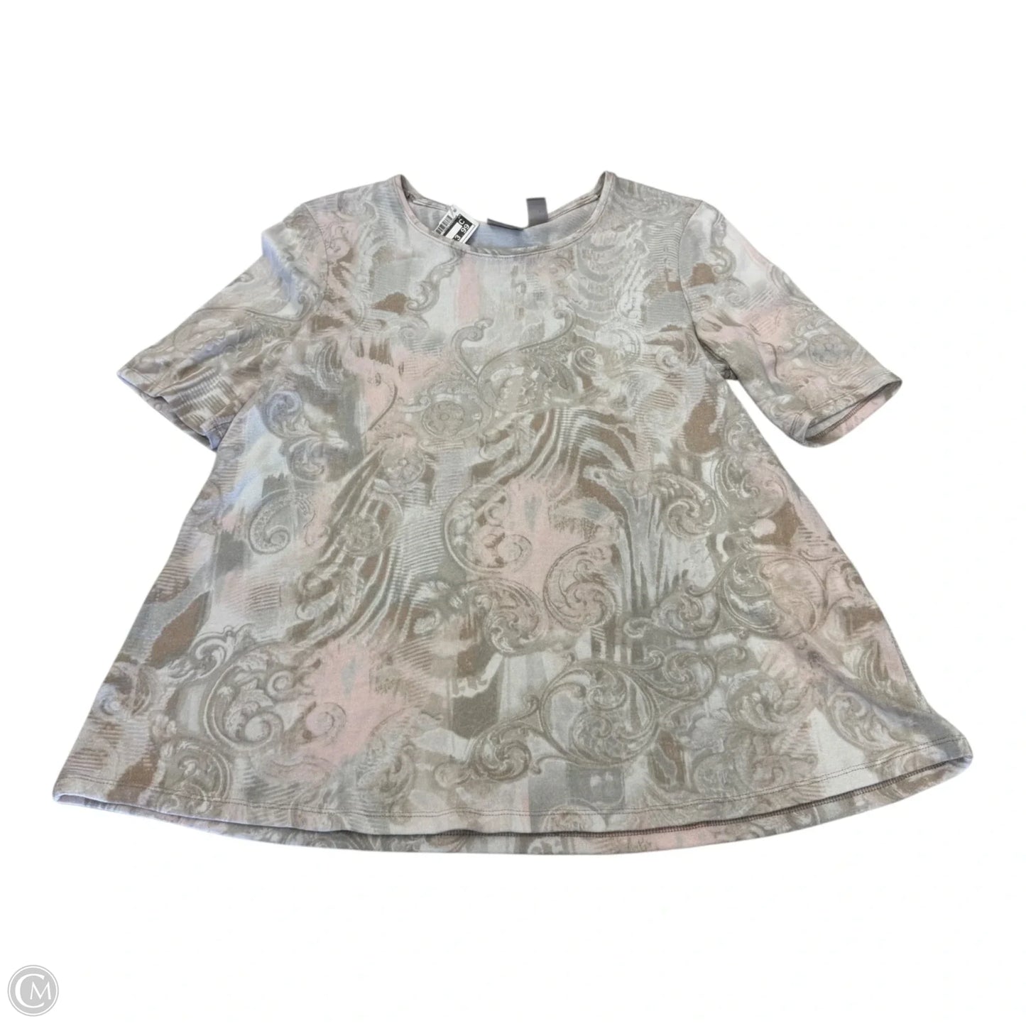 Top Short Sleeve By Chicos In Dusty Pink, Size: 1 (Medium)