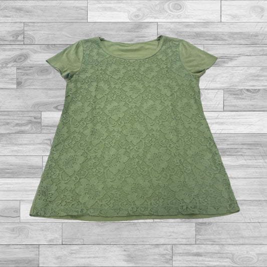 Green Top Short Sleeve Loft, Size Xs
