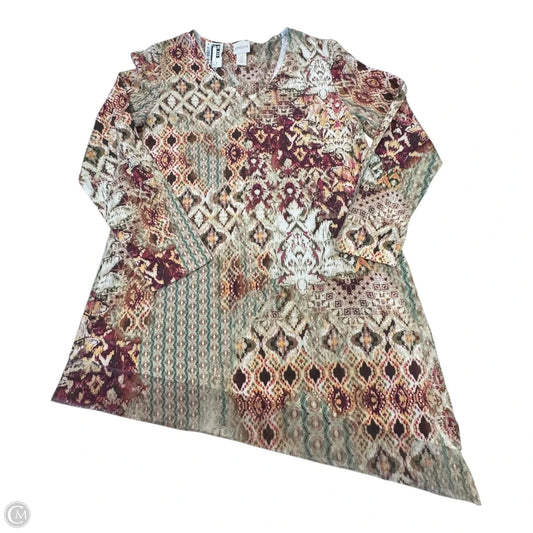 Top Long Sleeve By Chicos In Multi-colored, Size: 0 (S)