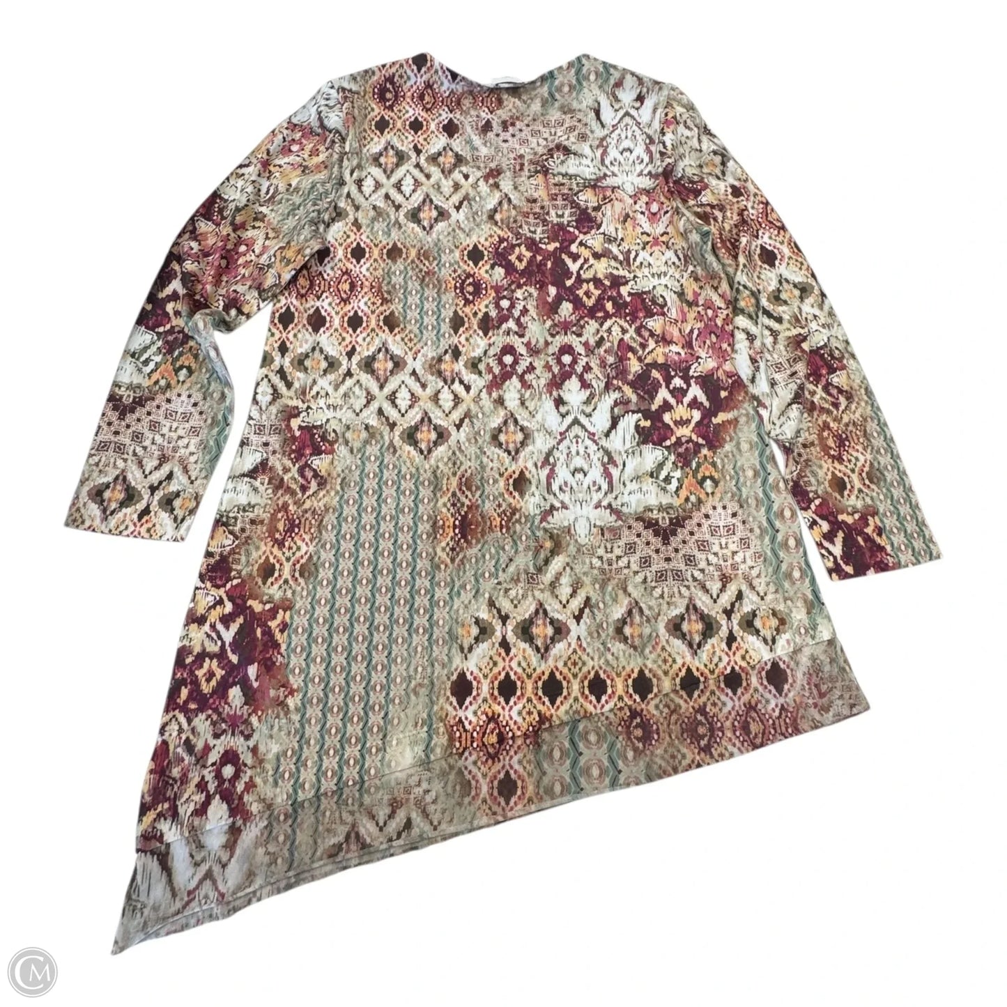 Top Long Sleeve By Chicos In Multi-colored, Size: 0 (S)