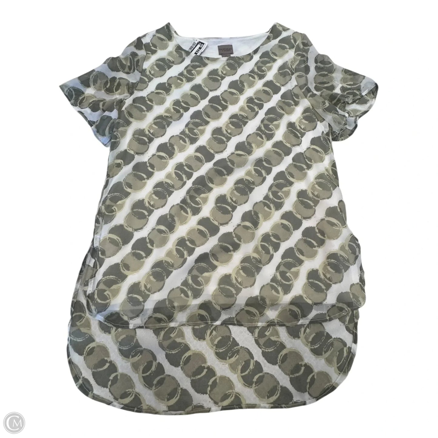 Top Short Sleeve By Chicos In Green, Size: 0 (Small)