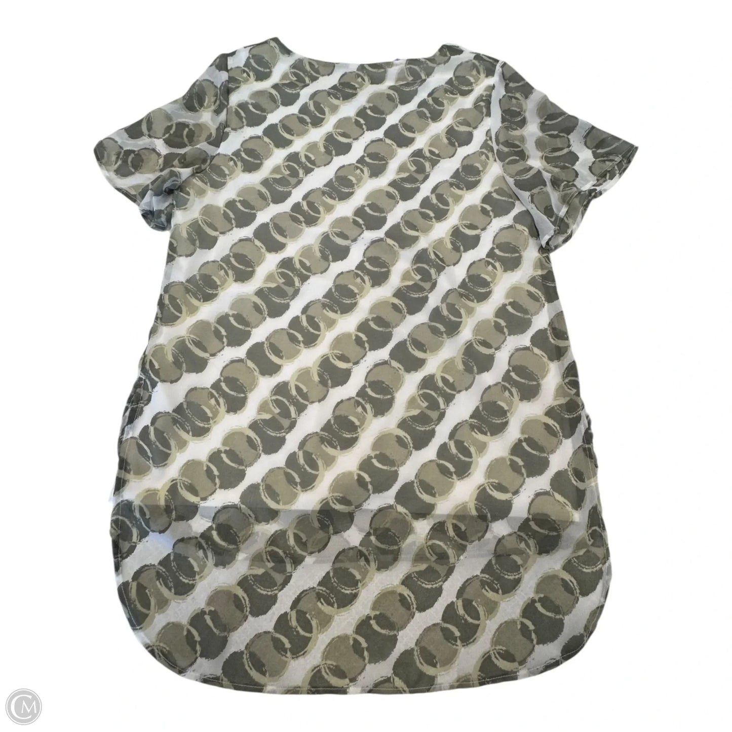 Top Short Sleeve By Chicos In Green, Size: 0 (Small)