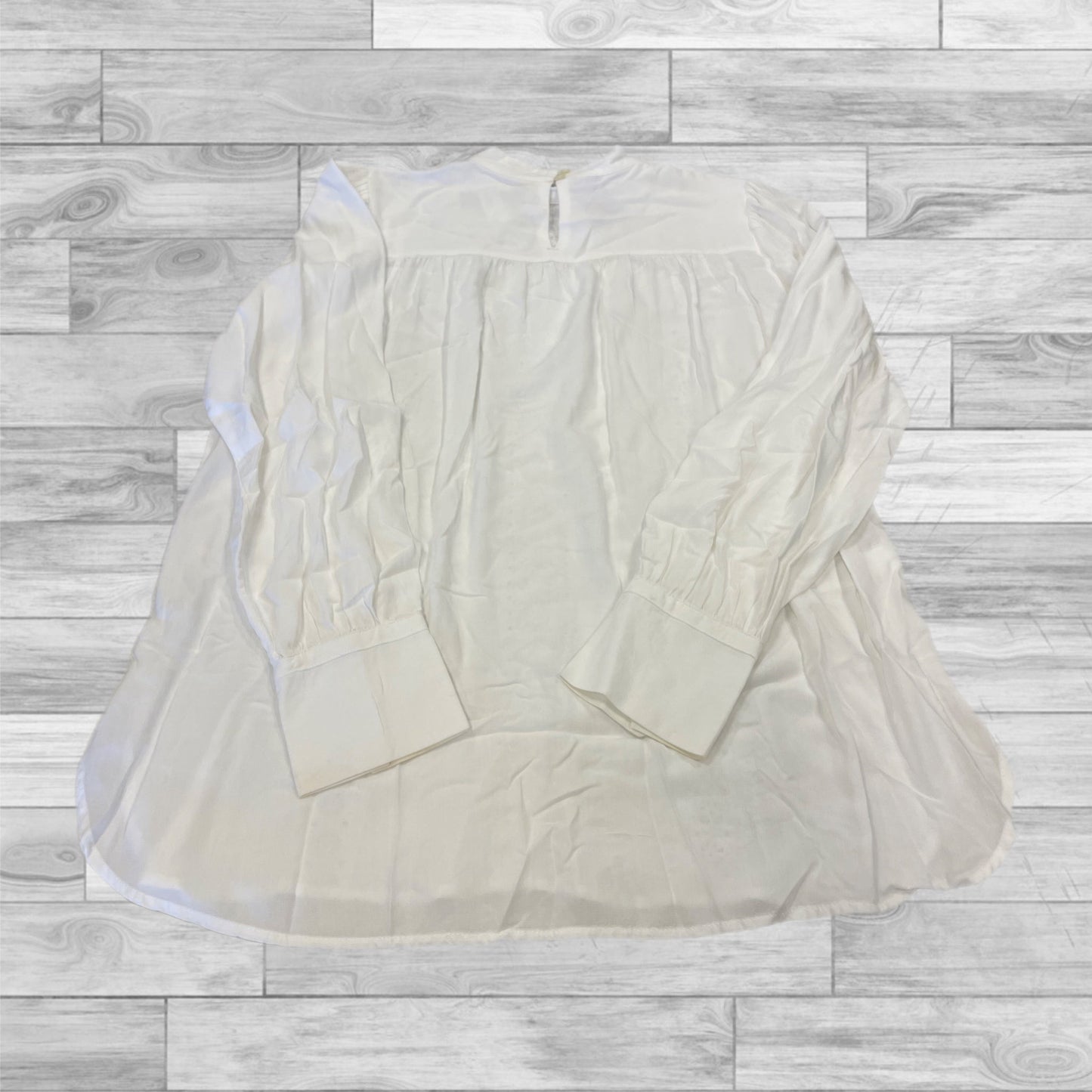 Top Long Sleeve By Loft In White, Size: S