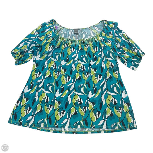 Top Short Sleeve By Ann Taylor In Green, Size: L