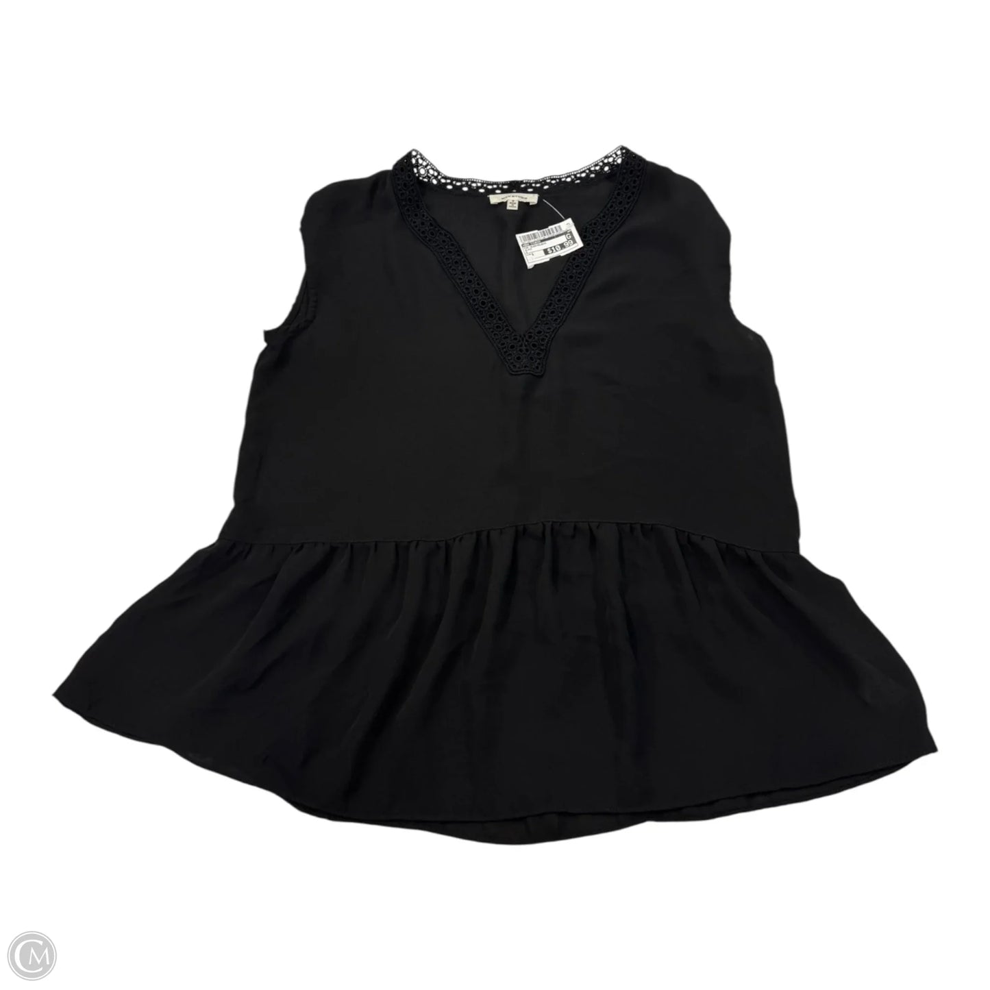 Top Sleeveless By Max Studio In Black, Size: S