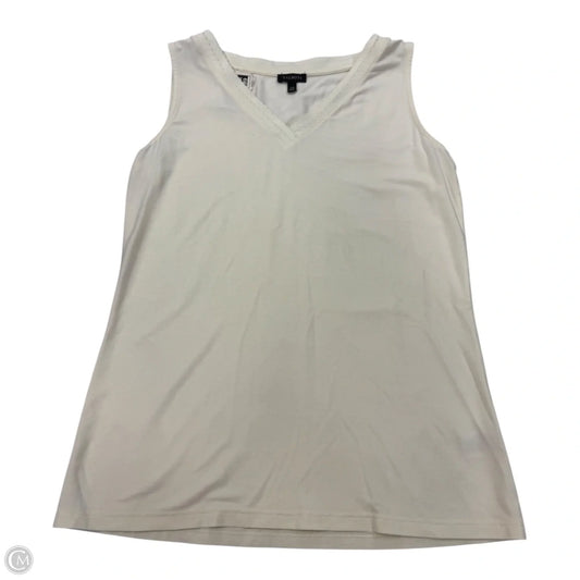 Top Sleeveless By Talbots In Cream, Size: Xs