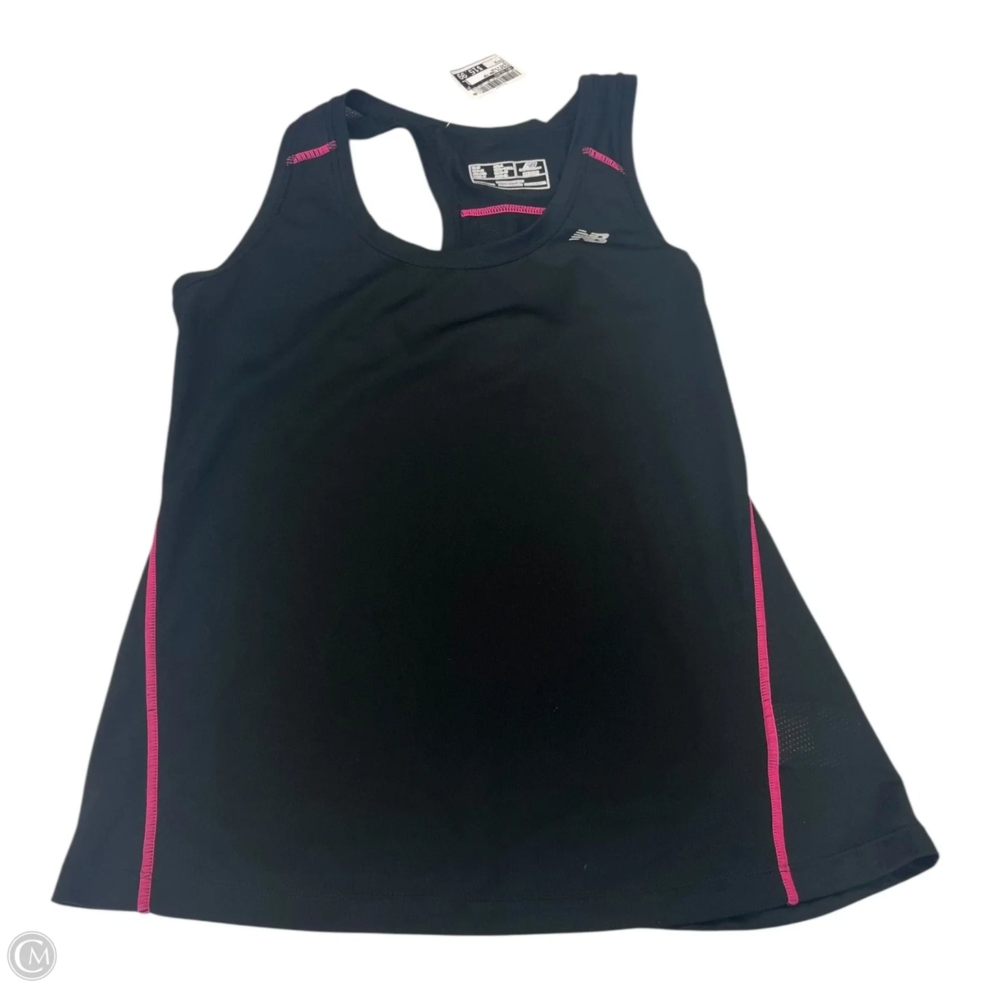 Athletic Tank Top By New Balance In Black & Pink, Size: M