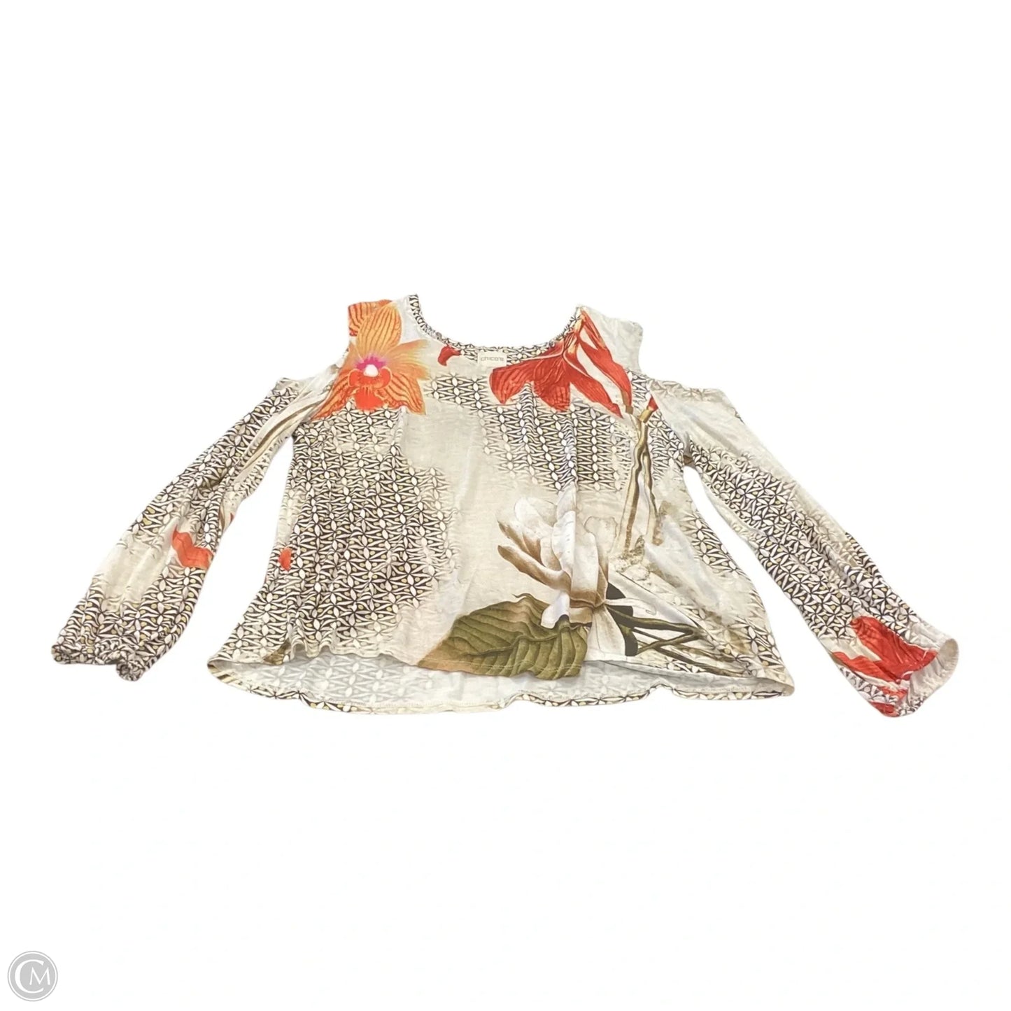 Top Long Sleeve By Chicos In Multi-colored, Size: 2