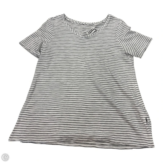 Top Short Sleeve Basic By Chicos In Striped Pattern, Size: M