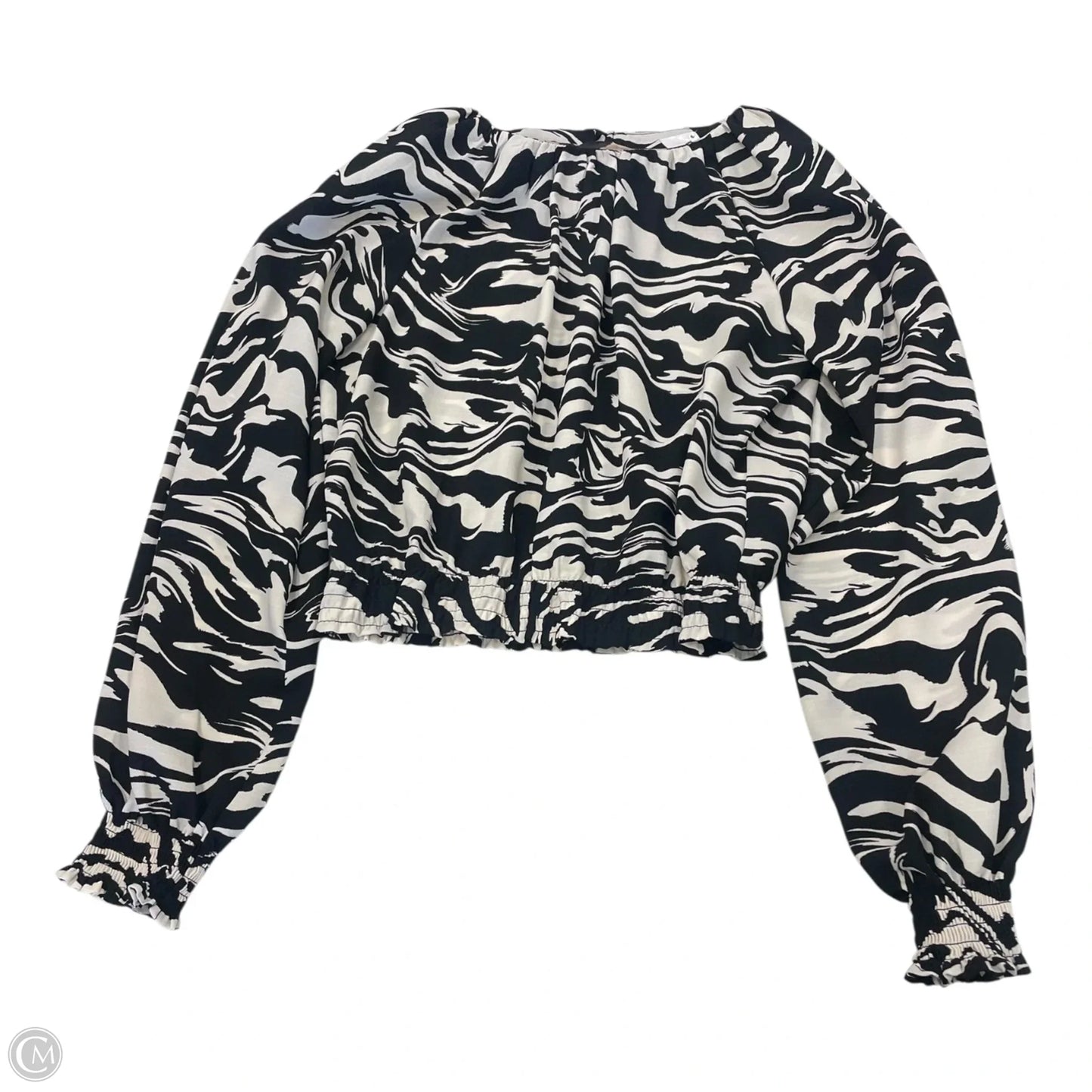 Top Cami By H&m In Black & Cream, Size: Xs