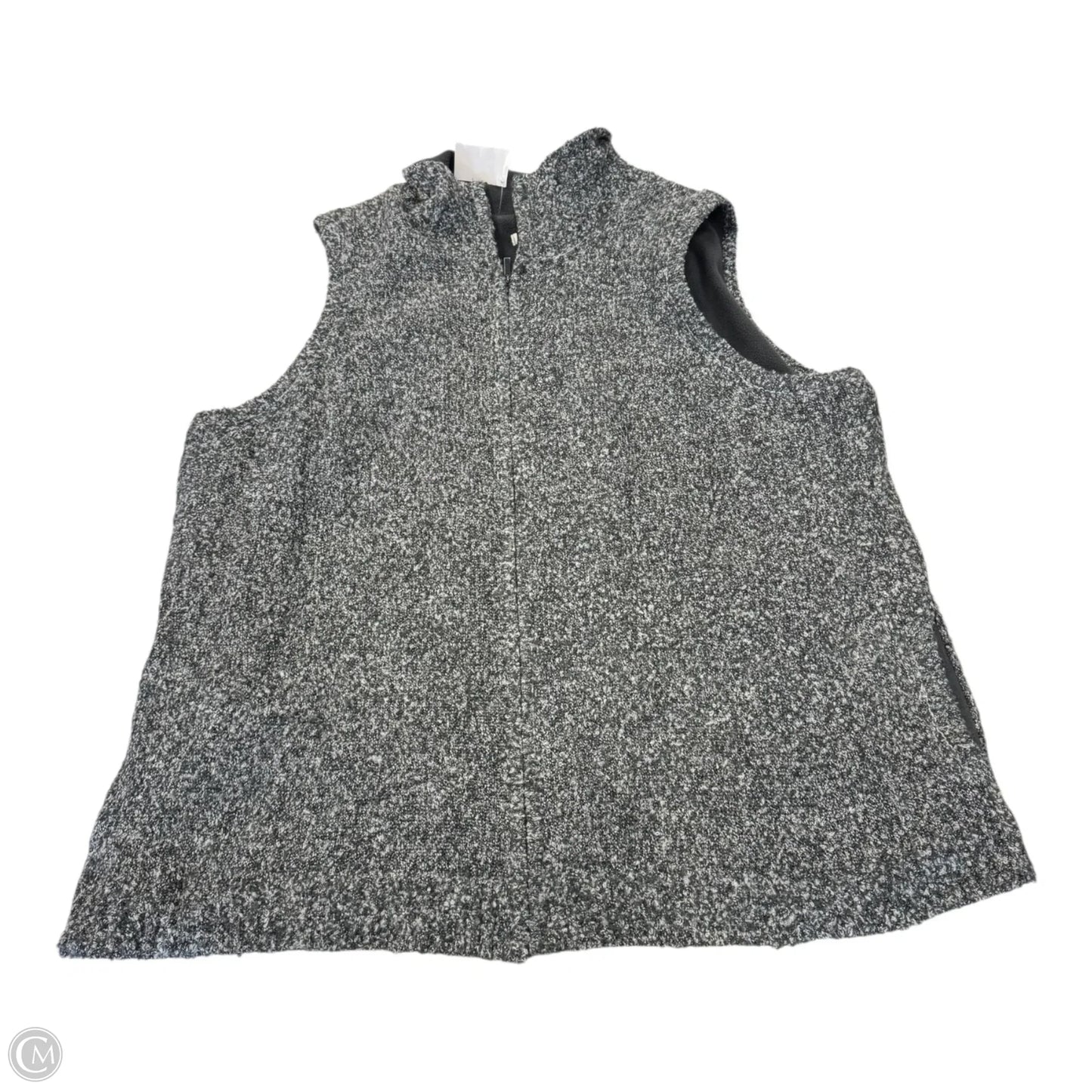 Vest Faux Fur & Sherpa By Liz Claiborne In Grey, Size: 3x