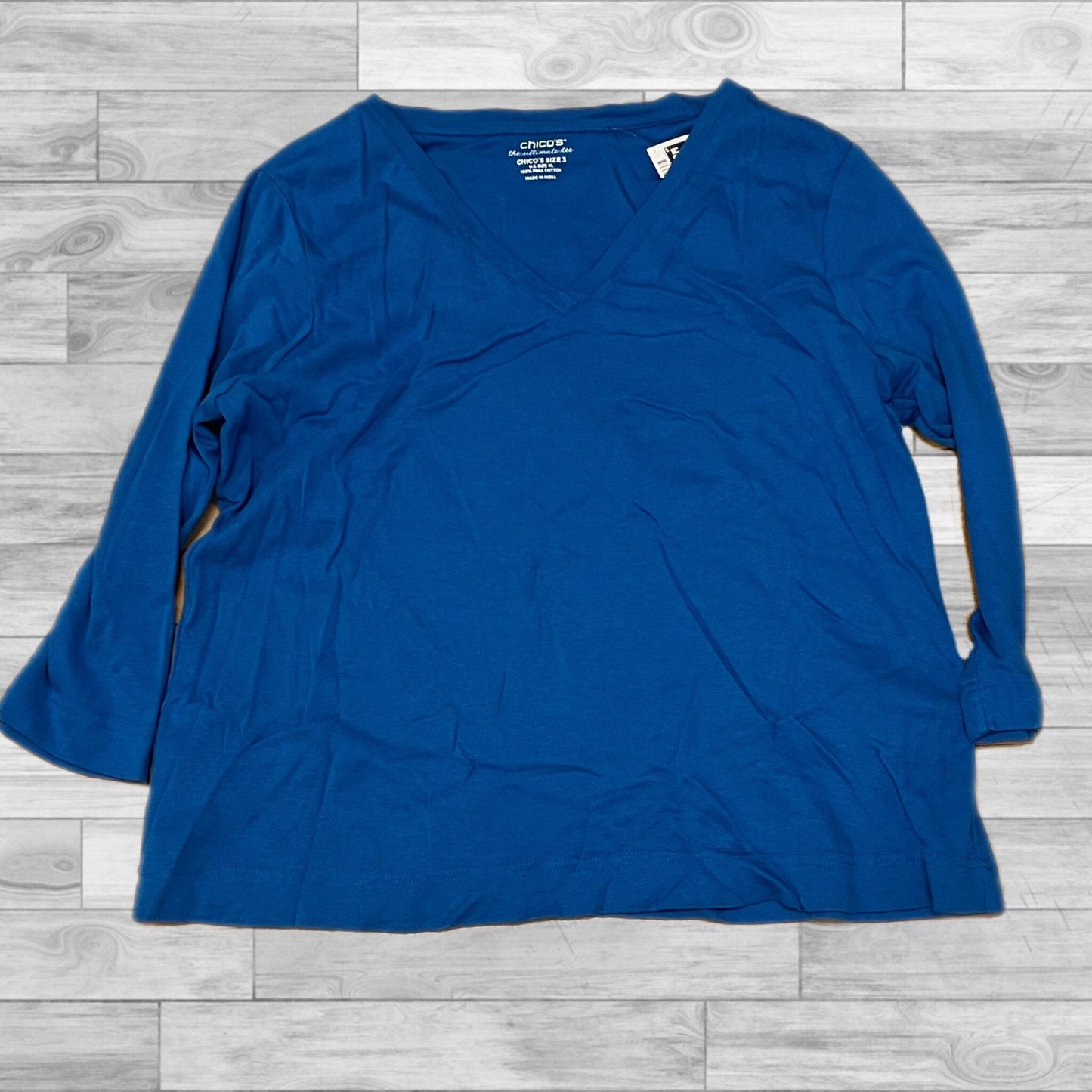 Top 3/4 Sleeve Basic By Chicos  Size: Xl