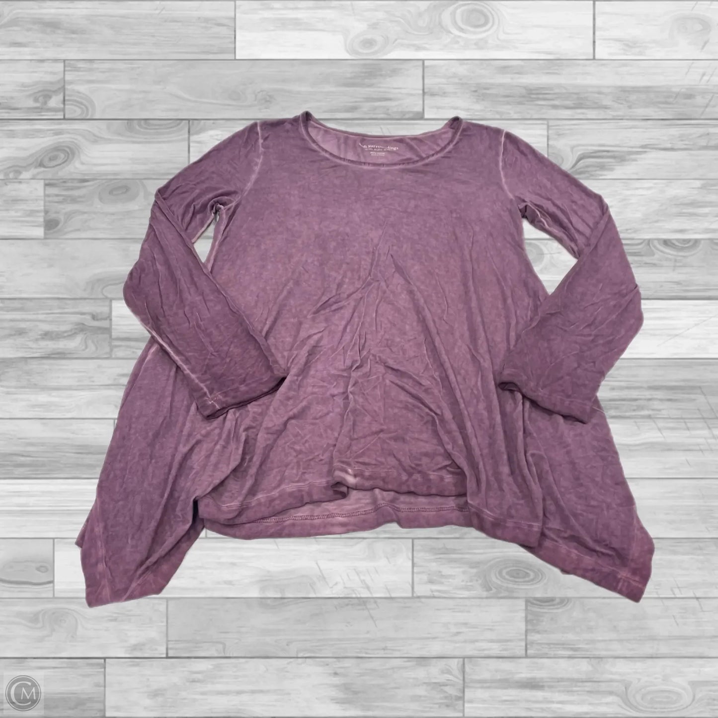 Top Long Sleeve Basic By Soft Surroundings In Purple, Size: Xsp
