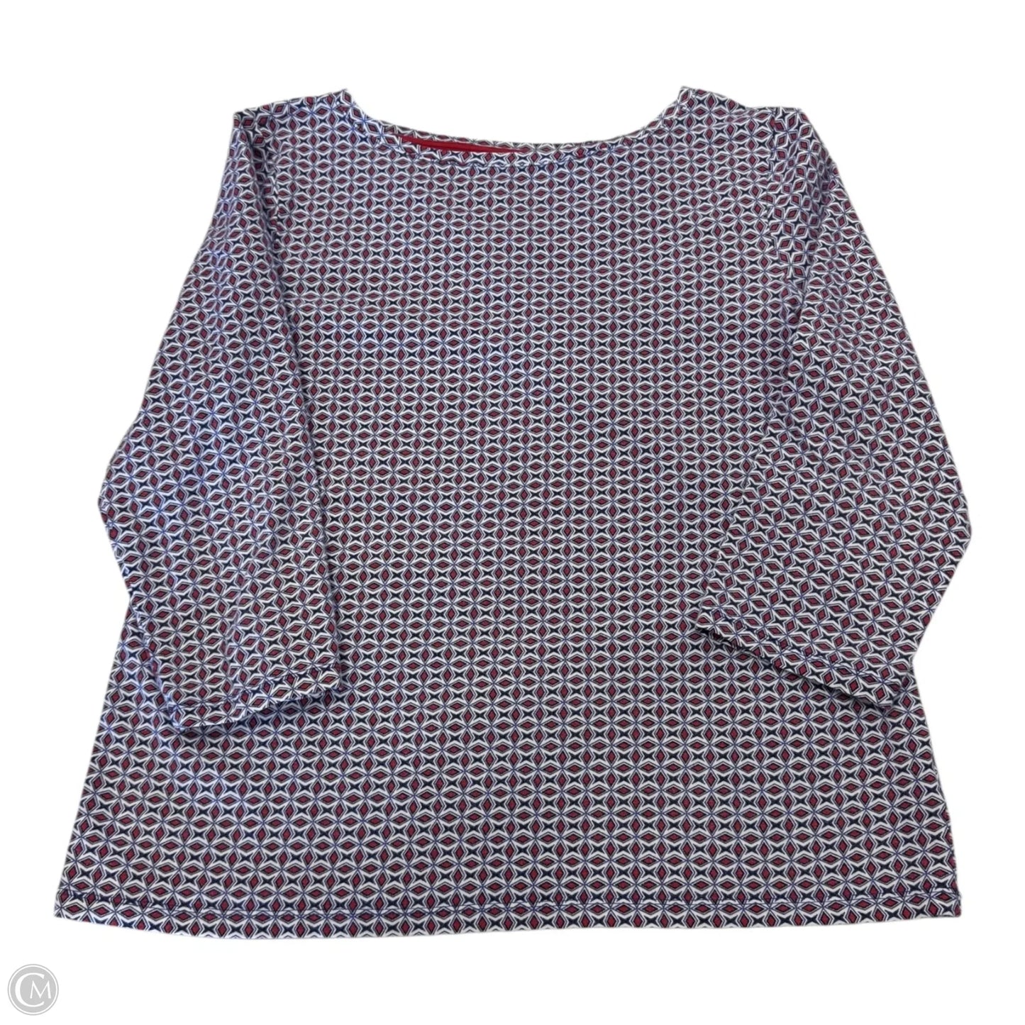 Top 3/4 Sleeve By Talbots In Blue & Red & White, Size: Lp