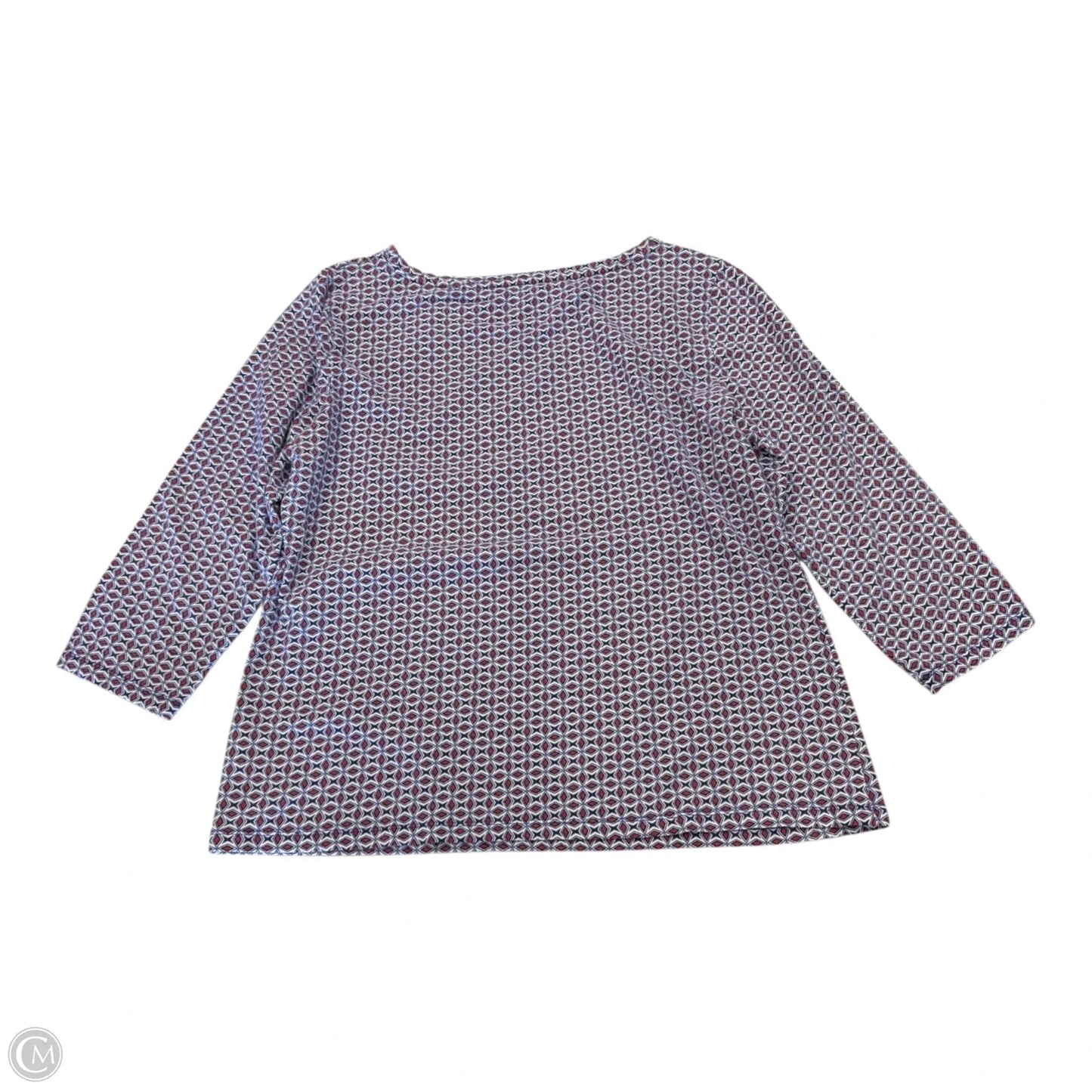 Top 3/4 Sleeve By Talbots In Blue & Red & White, Size: Lp