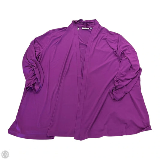 Cardigan By Susan Graver In Purple, Size: Large