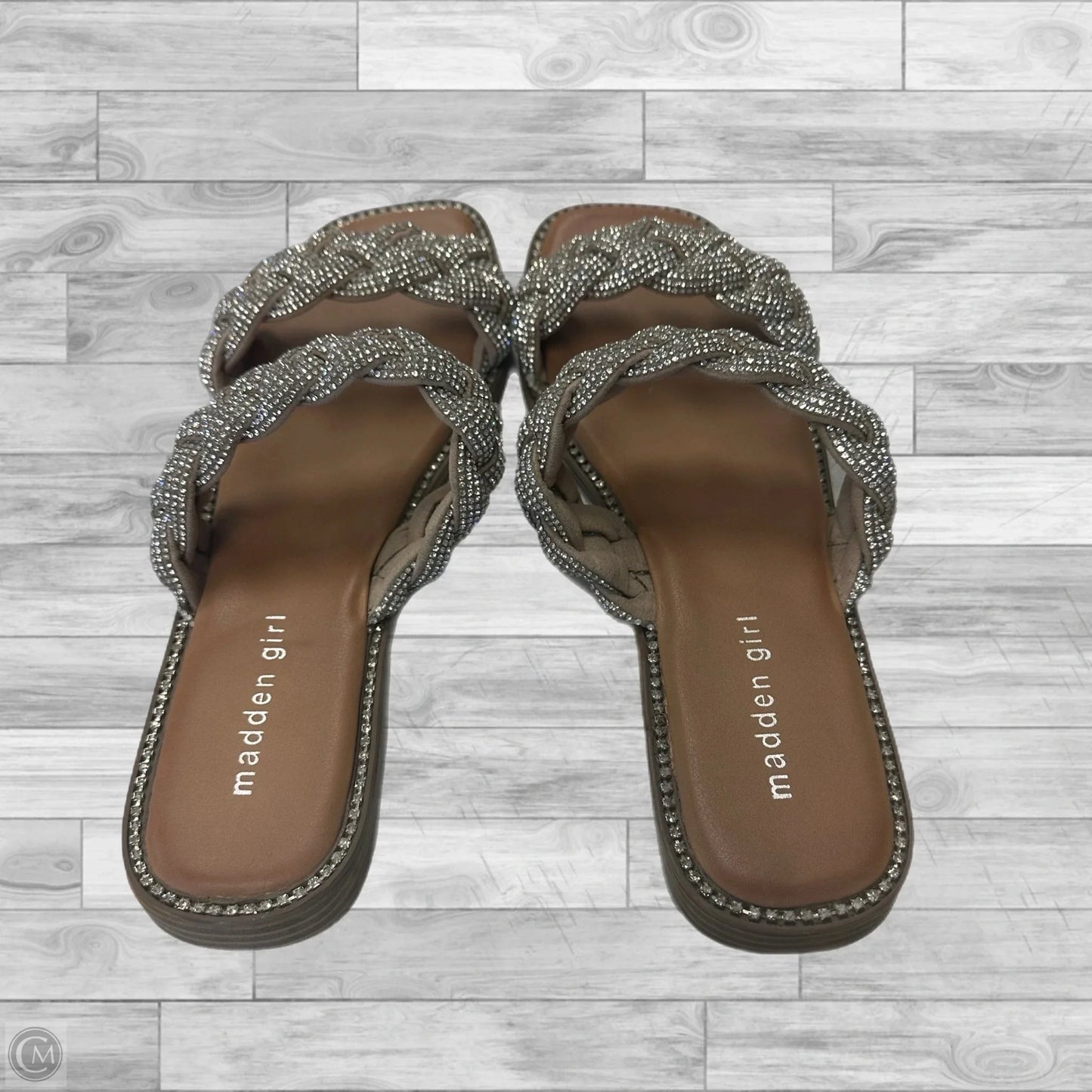 Sandals Flats By Madden Girl In Silver, Size: 10