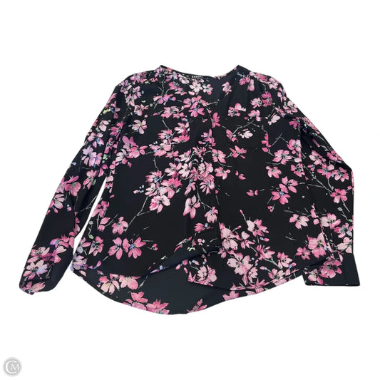 Top Long Sleeve By Express In Floral Print, Size: S
