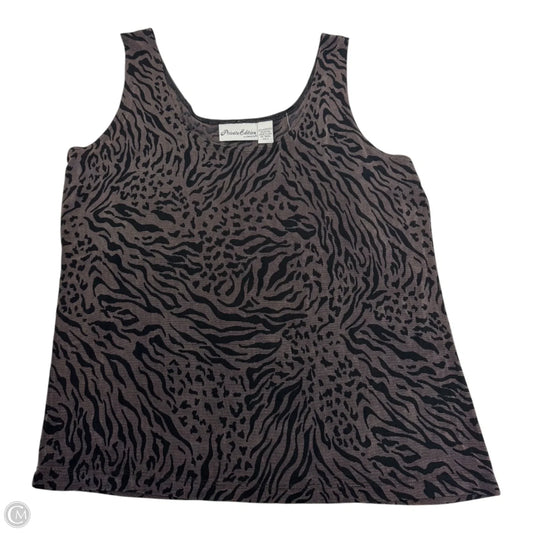 Top Sleeveless By Chicos In Black & Brown, Size: 2 (L)