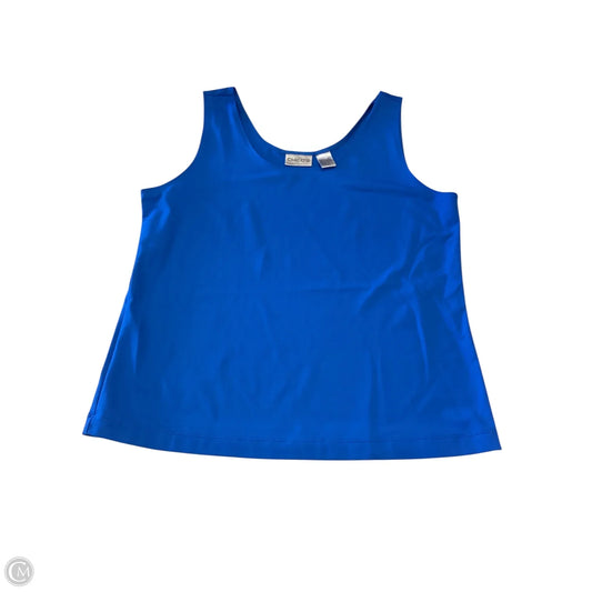Top Sleeveless By Chicos In Blue, Size: M