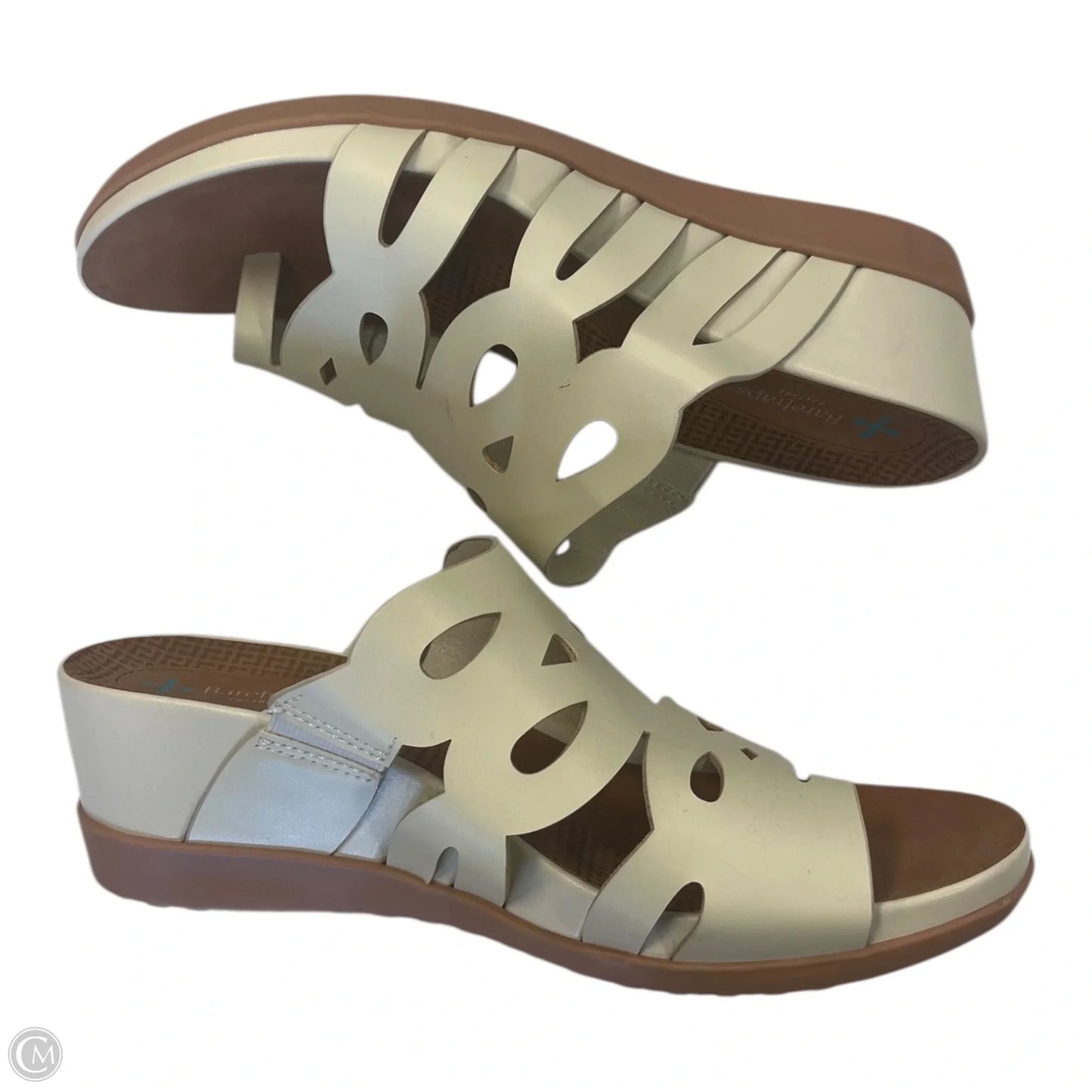 Sandals Heels Wedge By Bare Traps In Cream, Size: 10