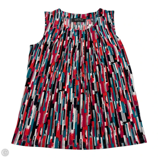 Top Sleeveless By Kasper In Multi-colored, Size: S