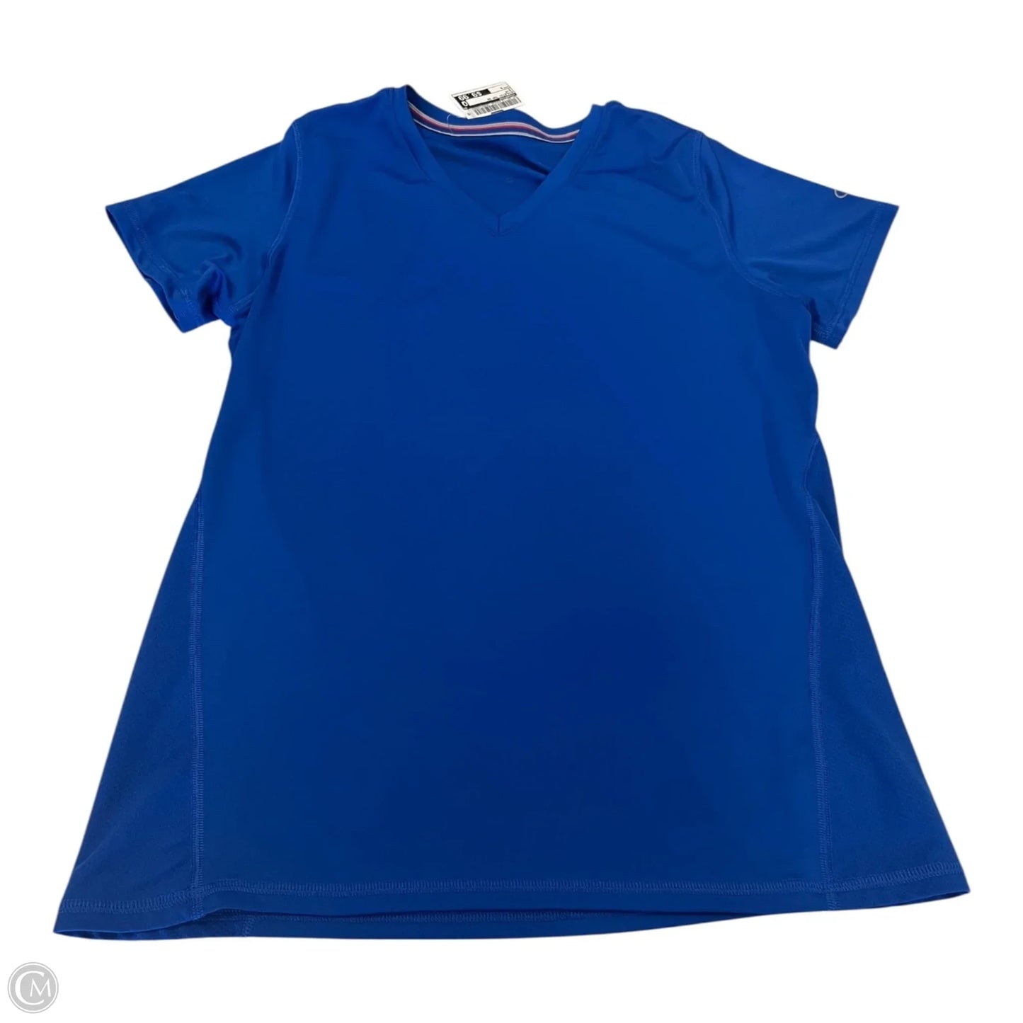 Athletic Top Short Sleeve By Champion In Blue, Size: S
