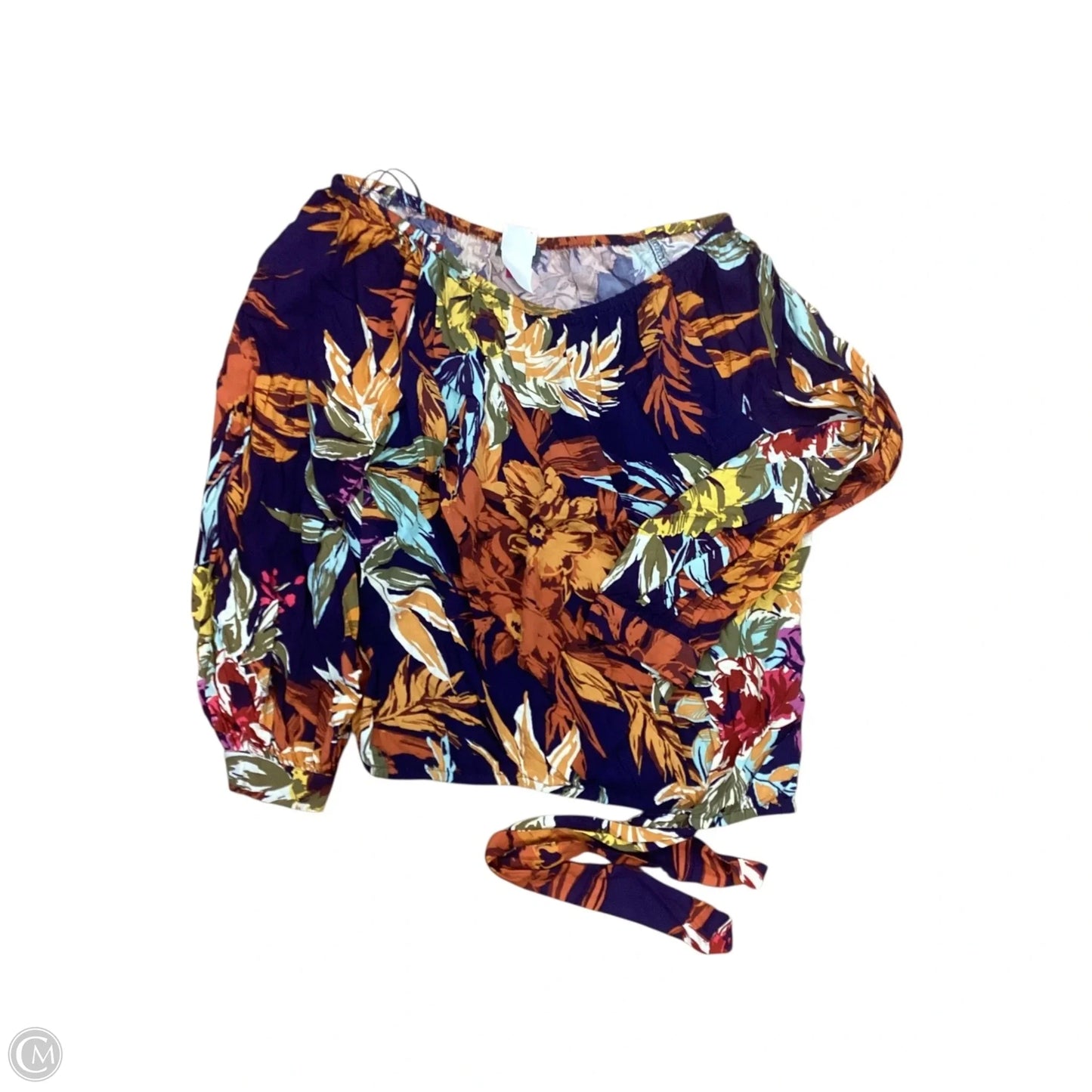 Top 3/4 Sleeve By Vince Camuto In Floral Print, Size: Xl