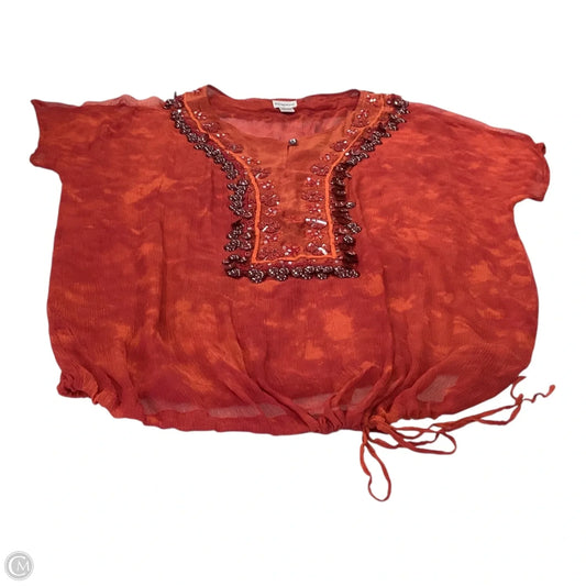 Top Short Sleeve By Chicos In Orange, Size: Xl