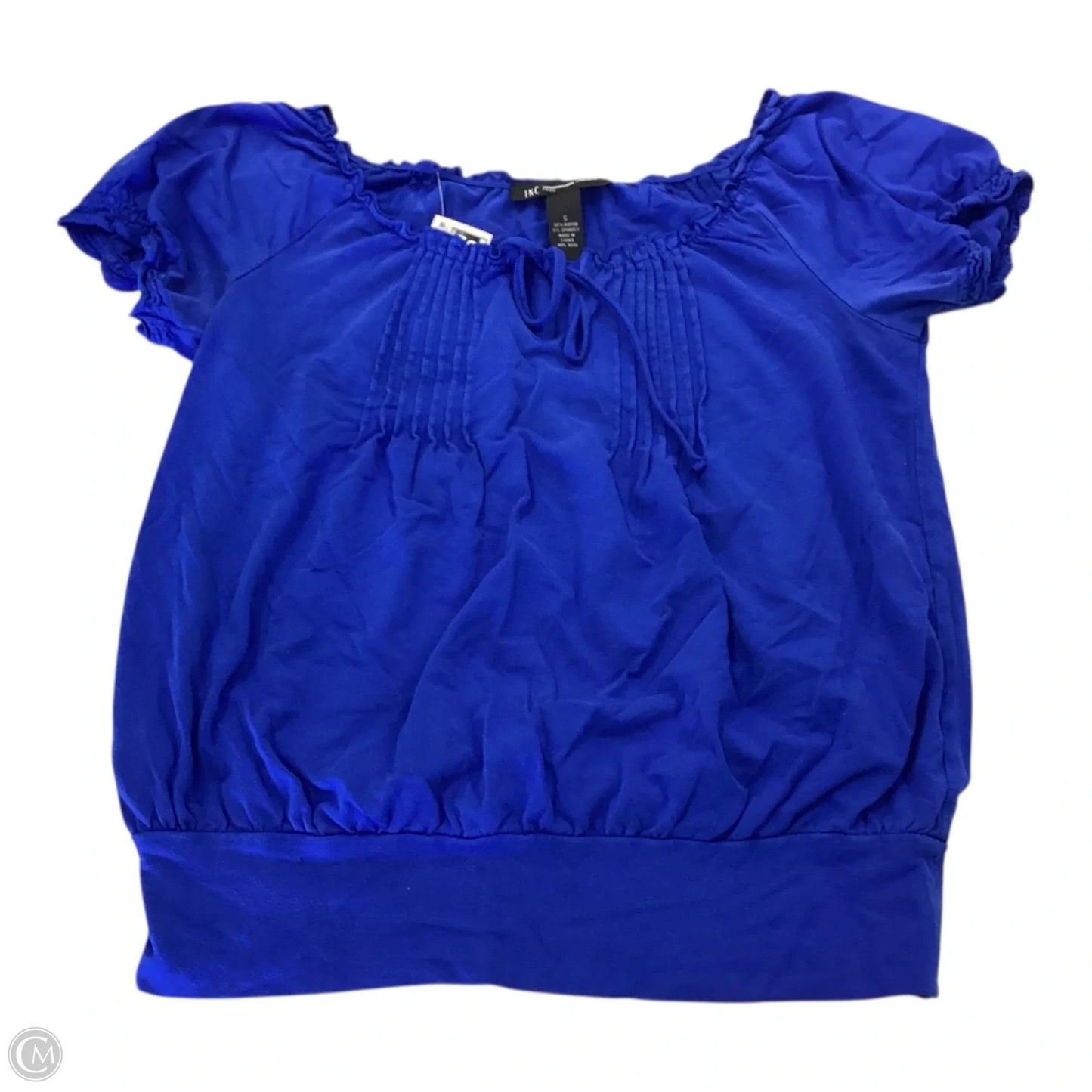 Top Short Sleeve By Inc In Blue, Size: Sp