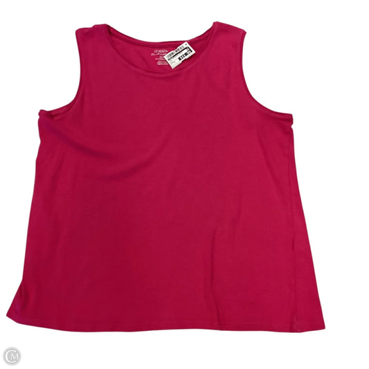 Top Sleeveless Basic By Chicos In Pink, Size: Xl