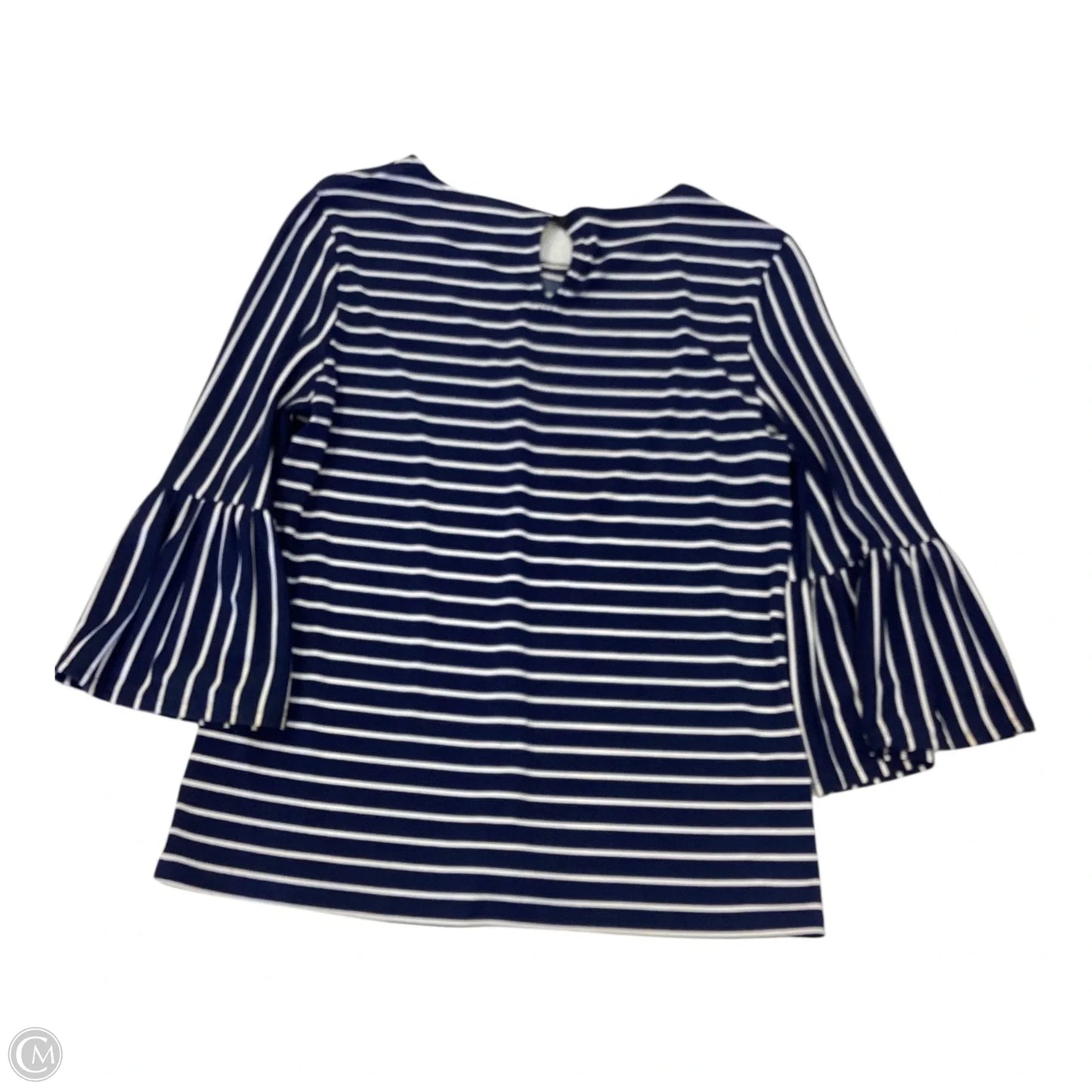 Top 3/4 Sleeve By Chicos In Striped Pattern, Size: S