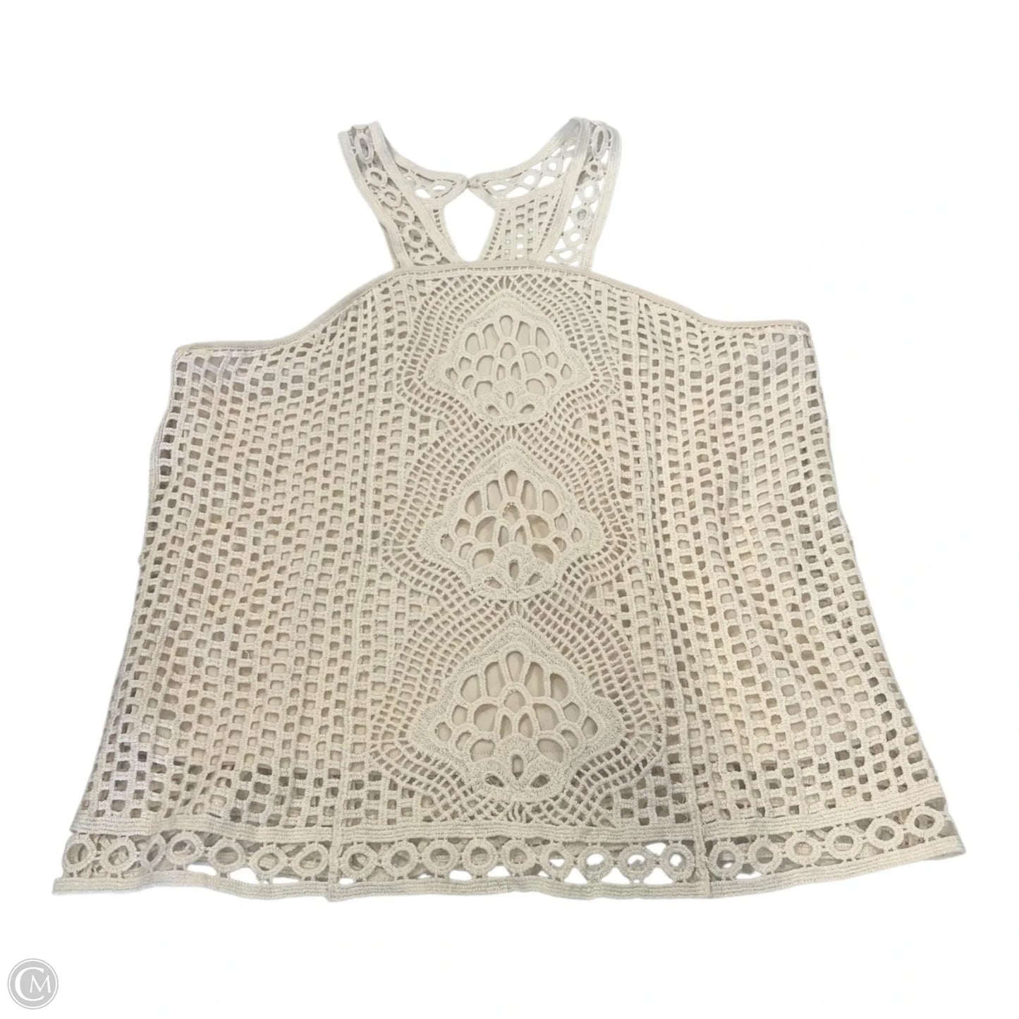 Top Sleeveless By Ultra Pink In Beige, Size: M